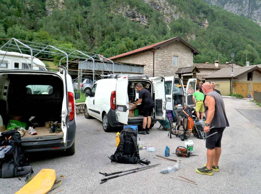 Preparazione attrezzatura Tracercanin