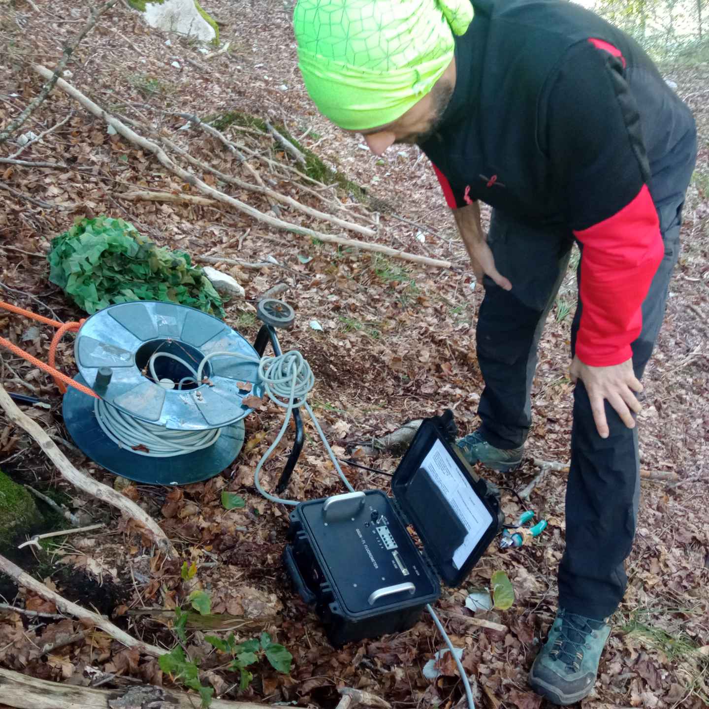 Fluorometro sul terreno